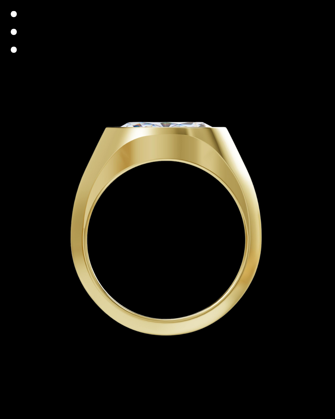 33° 33’03” Bold Marquise Tapered Bezel Set Engagement Ring