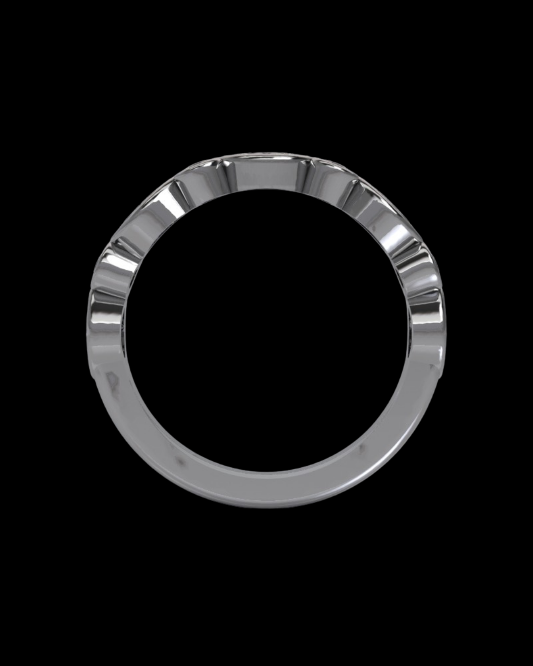Dawn Wedding Band Bezel Style