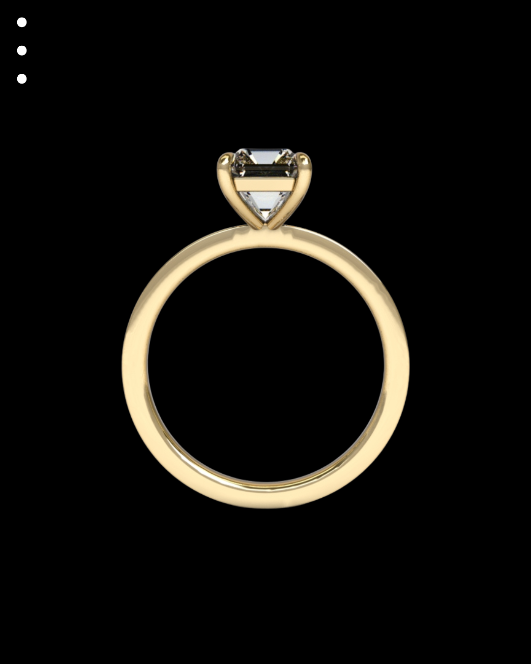 33° 22’03” Modern Emerald Engagement Ring