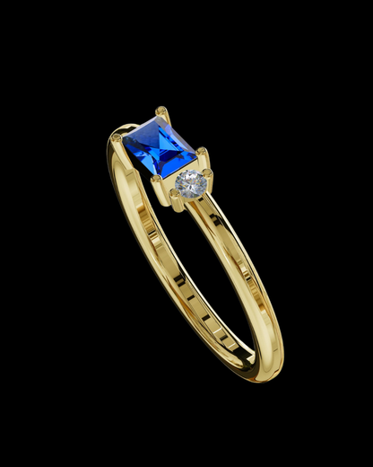 Becky Dainty Ring Blue Sapphire 9YG