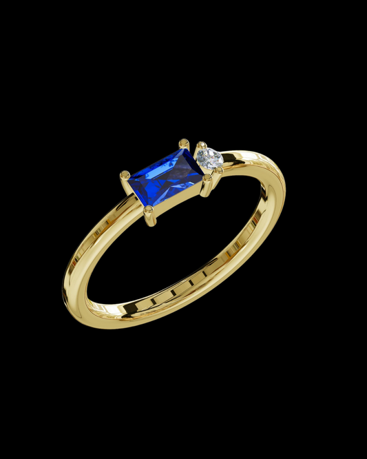 Becky Dainty Ring Blue Sapphire 9YG
