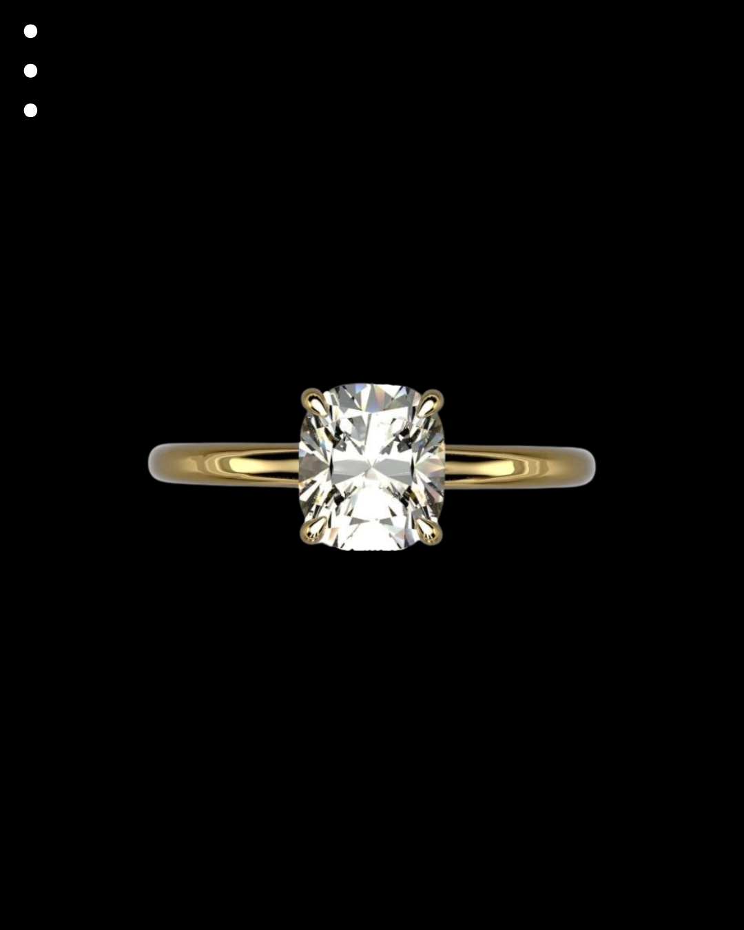 33° 11’07” Classic Cushion Engagement Ring