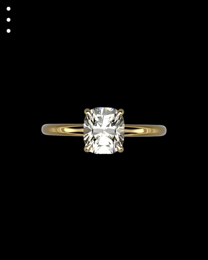 33° 11’07” Classic Cushion Engagement Ring