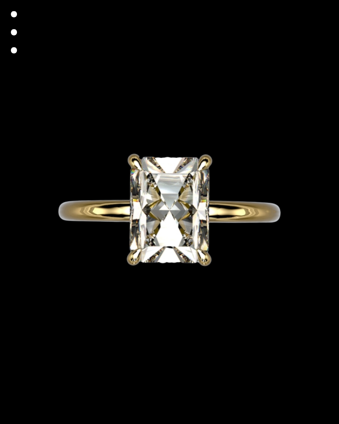 33° 11’08” Classic Emerald Engagement Ring