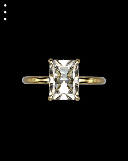 33° 11’08” Classic Emerald Engagement Ring