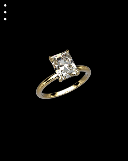 33° 11’08” Classic Emerald Engagement Ring
