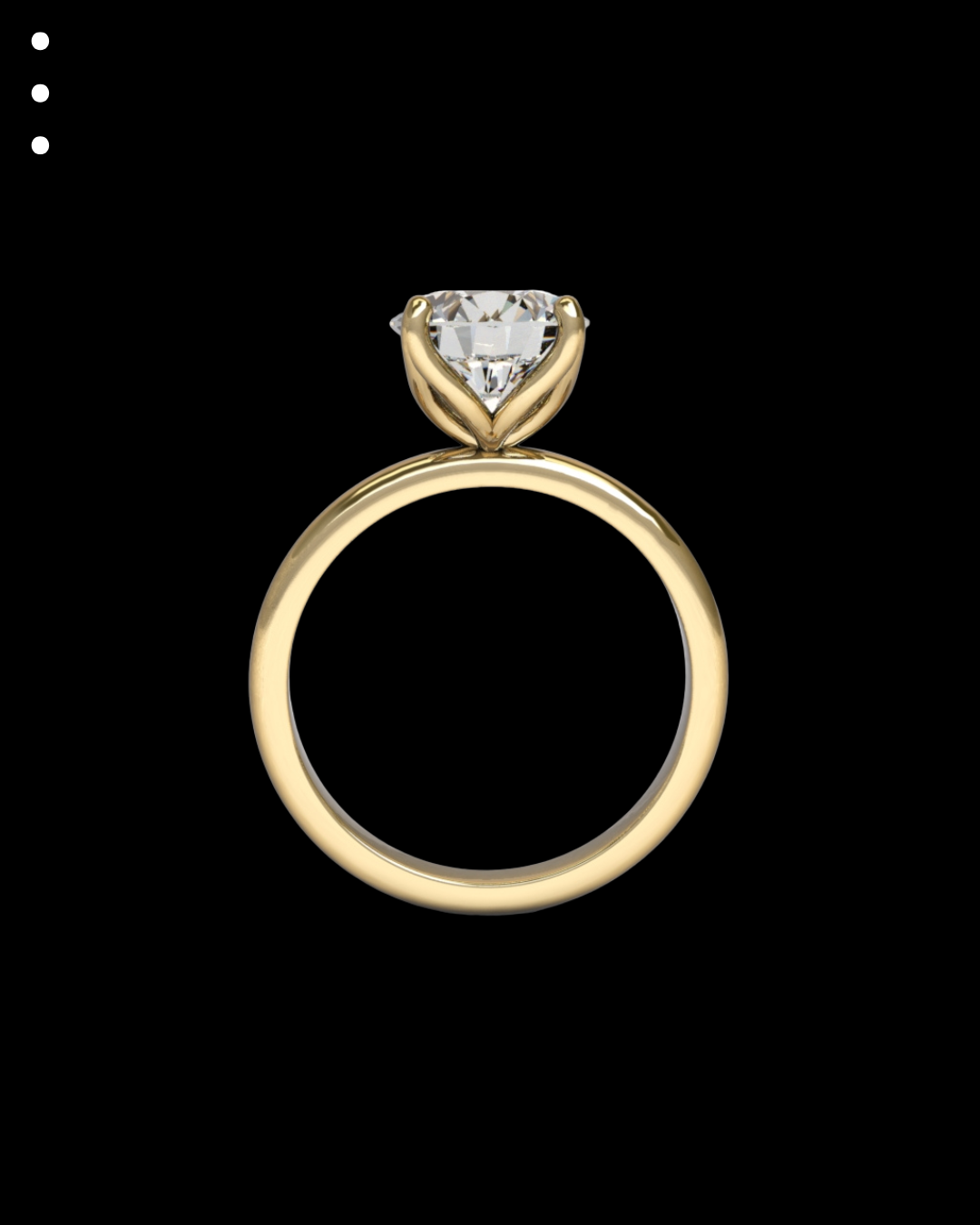 33° 11’06” Classic Round Petal Set Engagement Ring