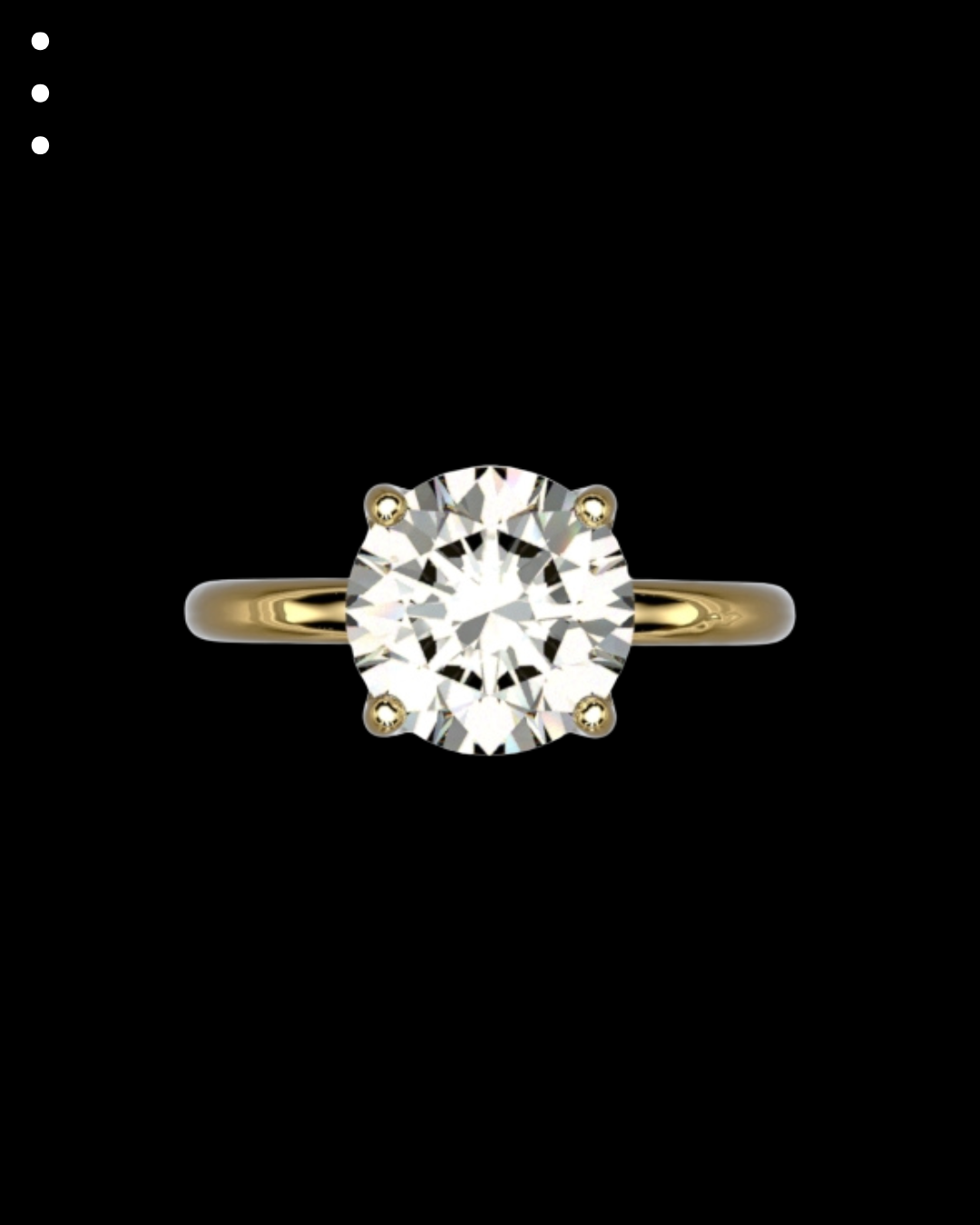 33° 11’06” Classic Round Petal Set Engagement Ring