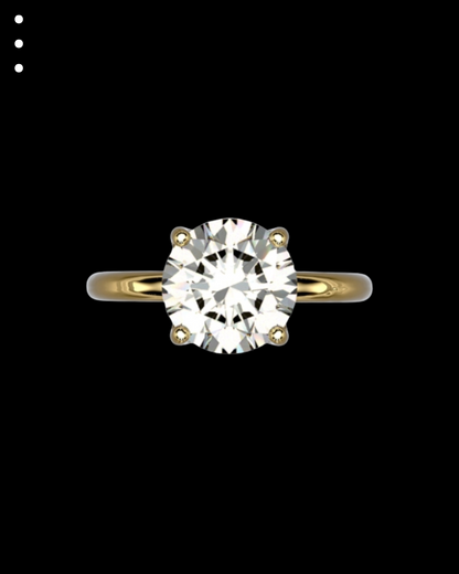 33° 11’06” Classic Round Petal Set Engagement Ring