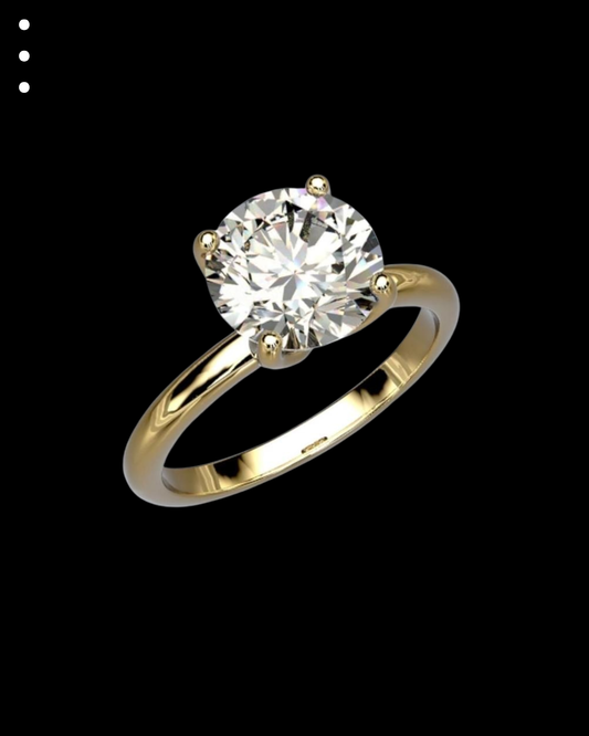 33° 11’06” Classic Round Petal Set Engagement Ring