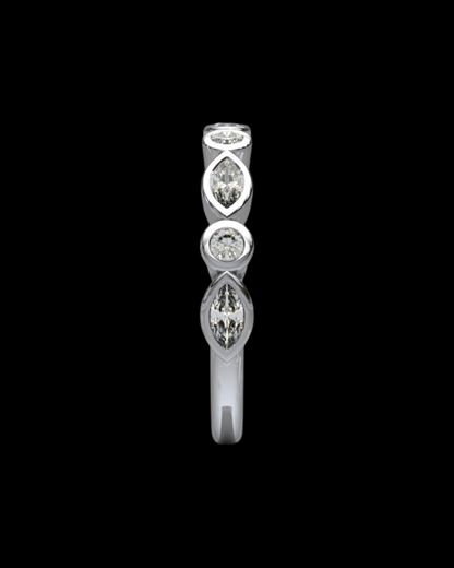 Dawn Wedding Band Bezel Style
