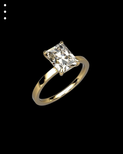 33° 22’03” Modern Emerald Engagement Ring