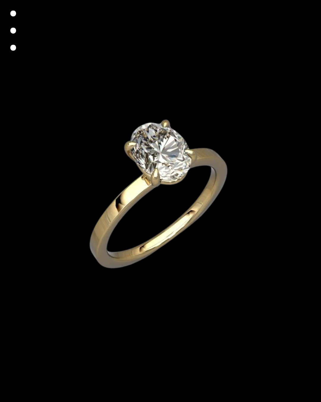 33° 22’01” Modern Oval Engagement Ring