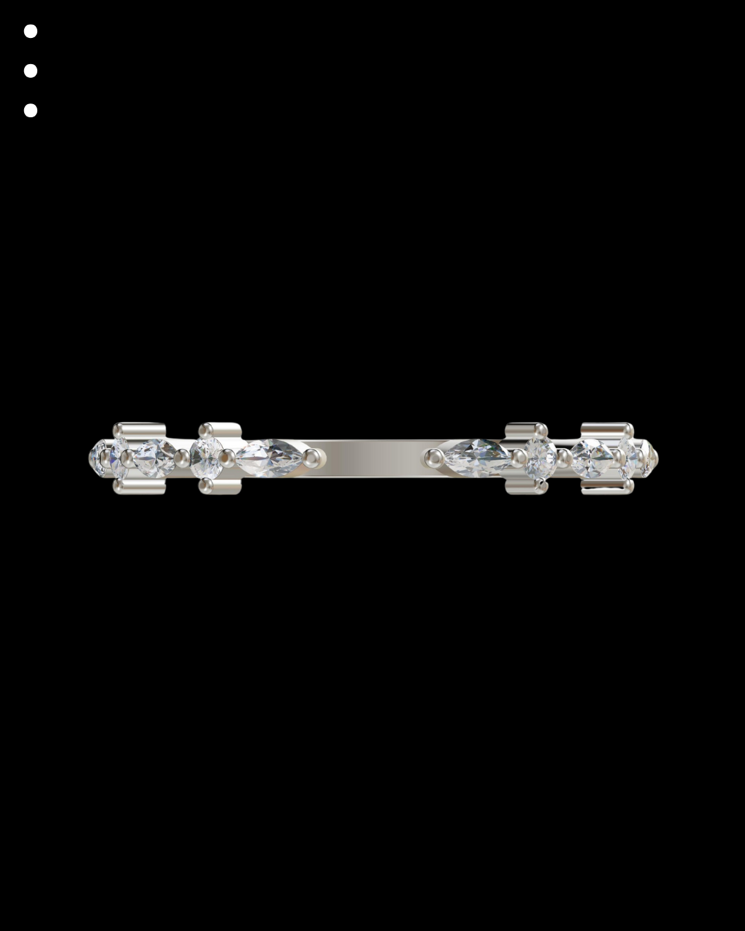 Silver ring with diamonds